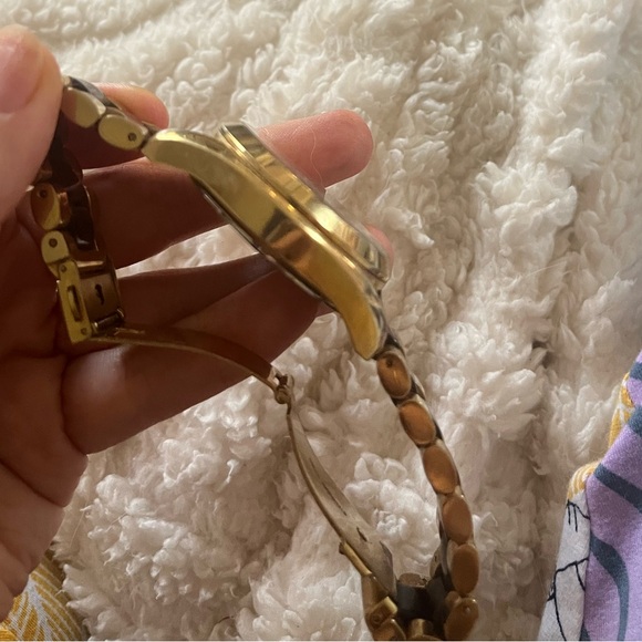 Michael Kors tortoise brown and gold watch Bradshaw oversize large - Picture 3 of 4